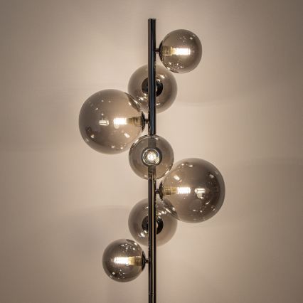 BRILAGI - LED stāvlampa MILLA 7xG9/3W/230V melns hroms/dūmakains