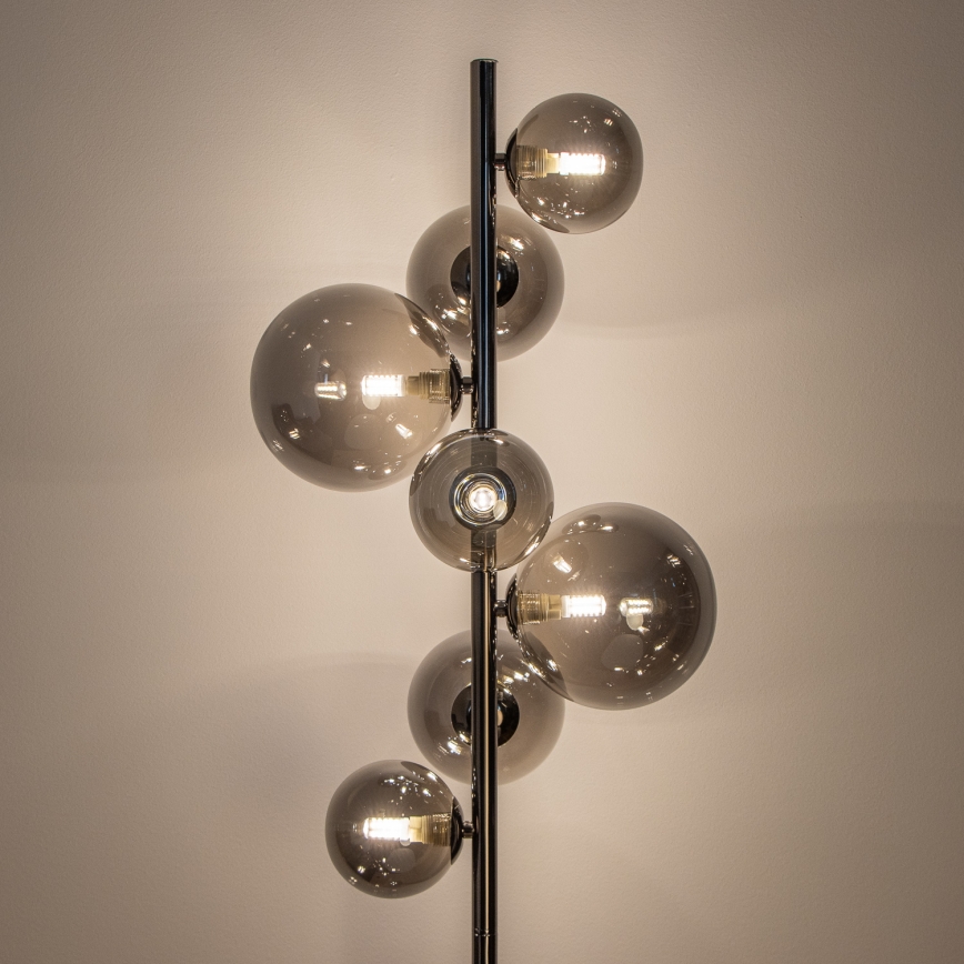 BRILAGI - LED stāvlampa MILLA 7xG9/3W/230V melns hroms/dūmakains