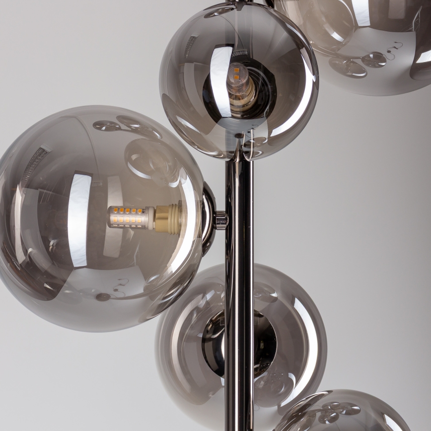 BRILAGI - LED stāvlampa MILLA 7xG9/3W/230V melns hroms/dūmakains