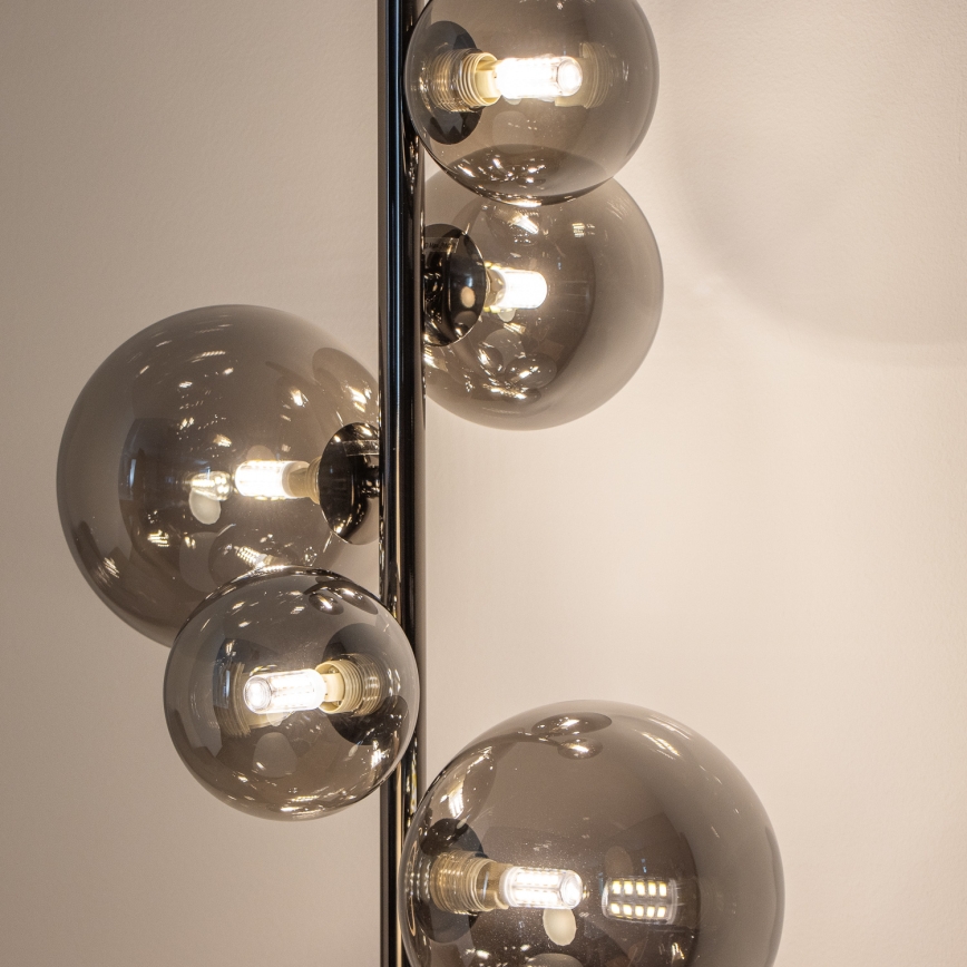 BRILAGI - LED stāvlampa MILLA 7xG9/3W/230V melns hroms/dūmakains