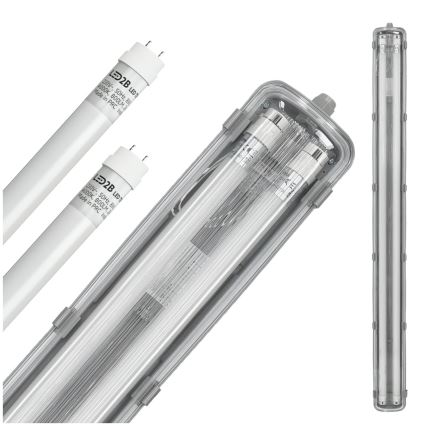 BRILAGI - LED tehniska putekļu un mitruma izturīga fluorescējošā lampa OPTIMA T8 2xG13/18W/230V 4000K IP65 128 cm