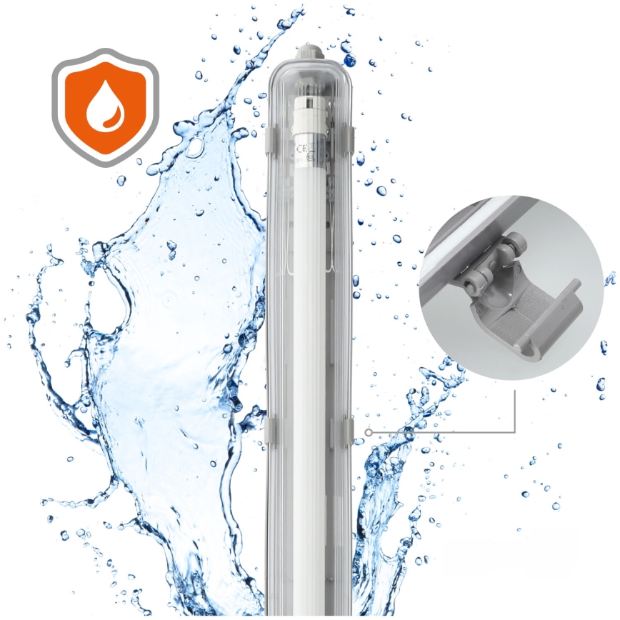 BRILAGI - LED tehniskais putekļuizturīgais fluorescējošais gaismeklis OPTIMA T8 1xG13/18W/230V 4000K IP65 128 cm