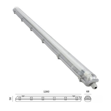 BRILAGI - LED tehniskais putekļuizturīgais fluorescējošais gaismeklis OPTIMA T8 1xG13/18W/230V 4000K IP65 128 cm