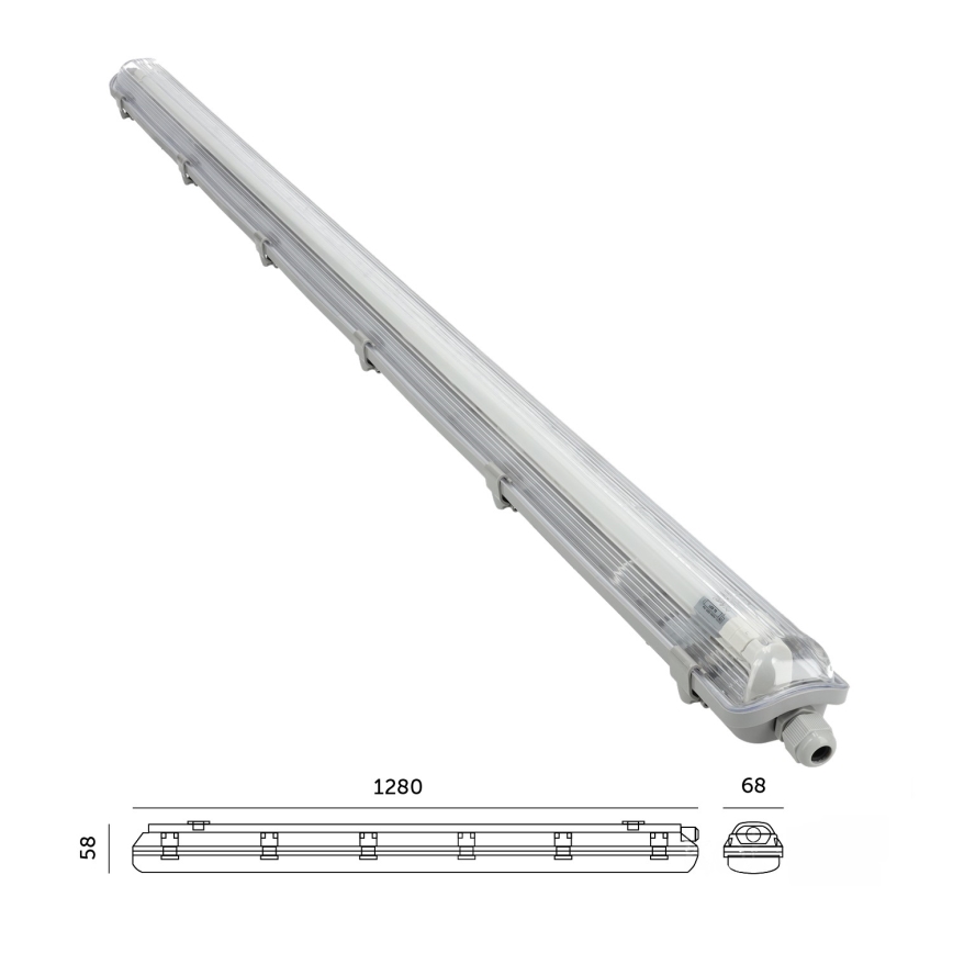 BRILAGI - LED tehniskais putekļuizturīgais fluorescējošais gaismeklis OPTIMA T8 1xG13/18W/230V 4000K IP65 128 cm