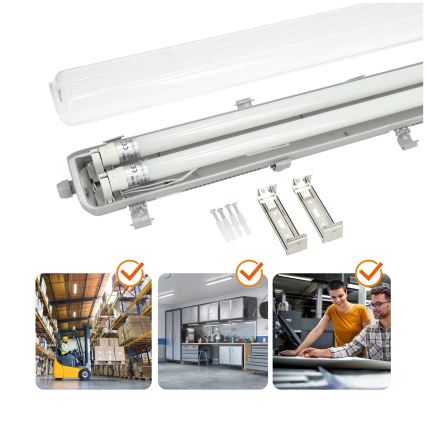 BRILAGI - LED tehnisks putekļuizturīgs T8 fluorescējošais gaismeklis OPTIMA T8 2xG13/18W/230V 4000K IP65 128 cm - palete 110 gab.