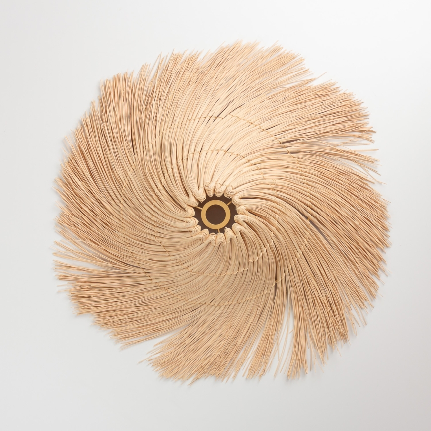 Brilagi - LED uz virsmas montējamā griestu lampa CERIA BOHO 1xE27/40W/230V Ø 70 cm, rotangs/ozols