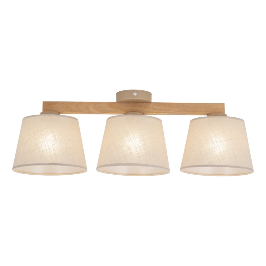 BRILAGI - LED uzstādāmais griestu lustrs LATTE SABIA 3xE27/15W/230V priede/bēžs