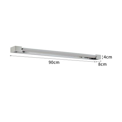 Brilagi - LED vannas istabas spoguļa apgaismojums AQUA LINE LED/24W/230V 90 cm IP44 spīdīgs hroms