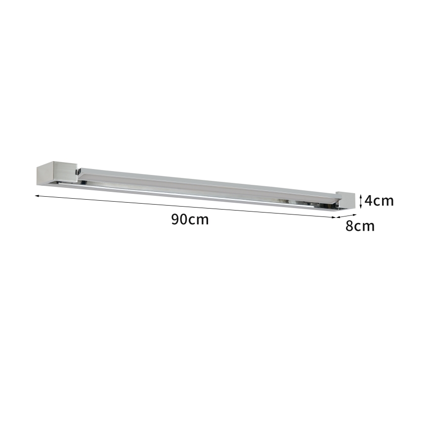 Brilagi - LED vannas istabas spoguļa apgaismojums AQUA LINE LED/24W/230V 90 cm IP44 spīdīgs hroms