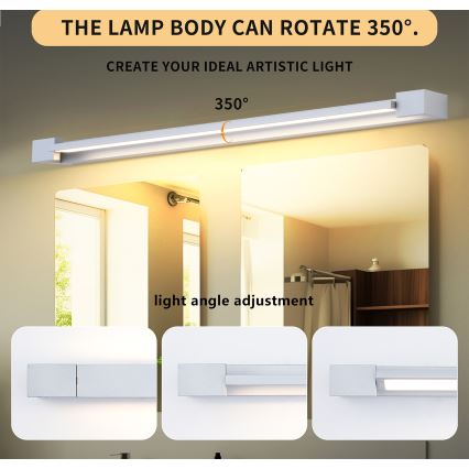 Brilagi - LED vannas istabas spoguļa apgaismojums AQUA LINE LED/36W/230V 120 cm IP44 matēts hroms CRI 90