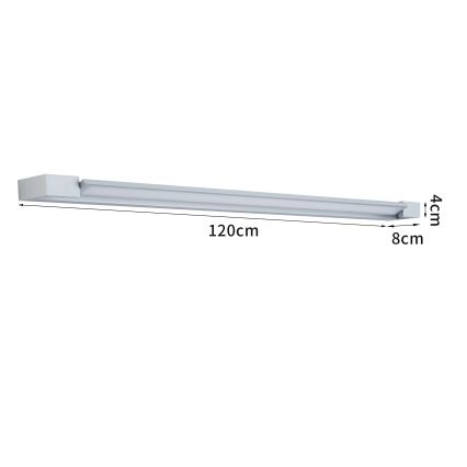 Brilagi - LED vannas istabas spoguļa apgaismojums AQUA LINE LED/36W/230V 120 cm IP44 matēts hroms CRI 90