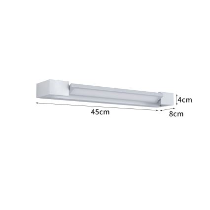 Brilagi - LED spoguļa apgaismojums vannas istabai AQUA LINE LED/12W/230V 45 cm IP44 matēts hroms CRI 90