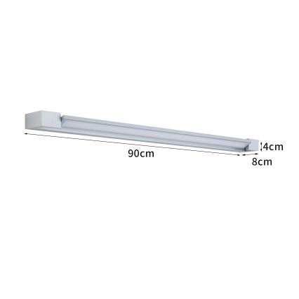 Brilagi - LED vannas istabas spoguļa apgaismojums AQUA LINE LED/24W/230V 90 cm IP44, matēts hroms