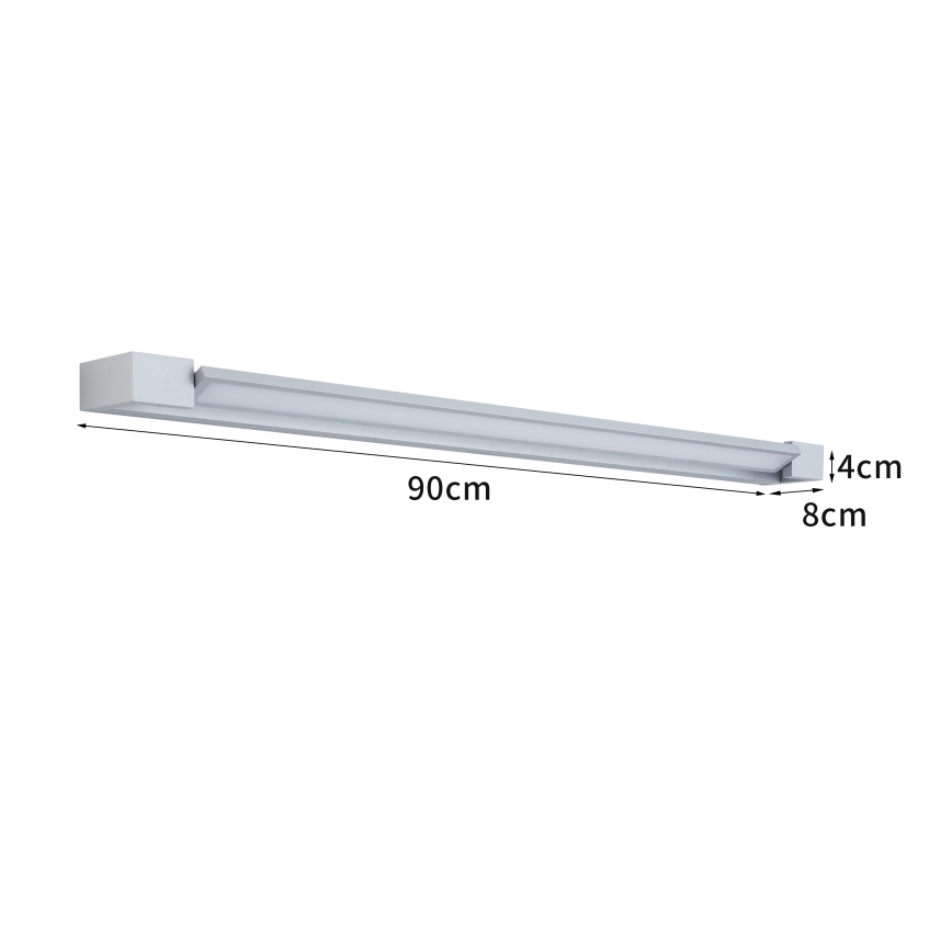 Brilagi - LED vannas istabas spoguļa apgaismojums AQUA LINE LED/24W/230V 90 cm IP44, matēts hroms