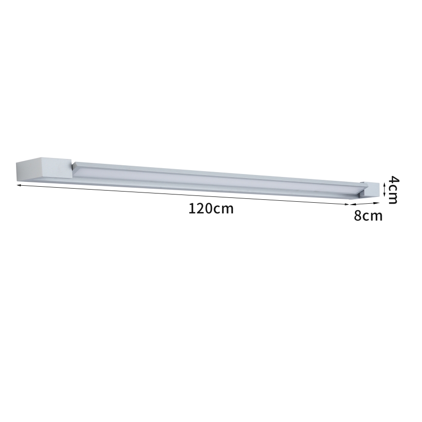 Brilagi - LED vannas istabas spoguļa apgaismojums AQUA LINE LED/36W/230V 120 cm IP44 matēts hroms