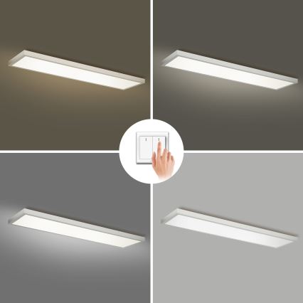 Brilagi - LED vannas istabas griestu gaismeklis FRAME LED/50W/230V 3000/4000/6000K 120x30 cm IP44 sudraba