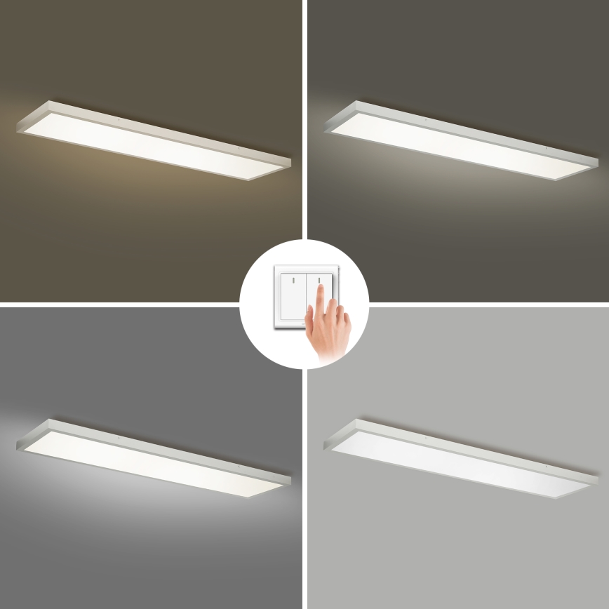 Brilagi - LED vannas istabas griestu gaismeklis FRAME LED/50W/230V 3000/4000/6000K 120x30 cm IP44 sudraba