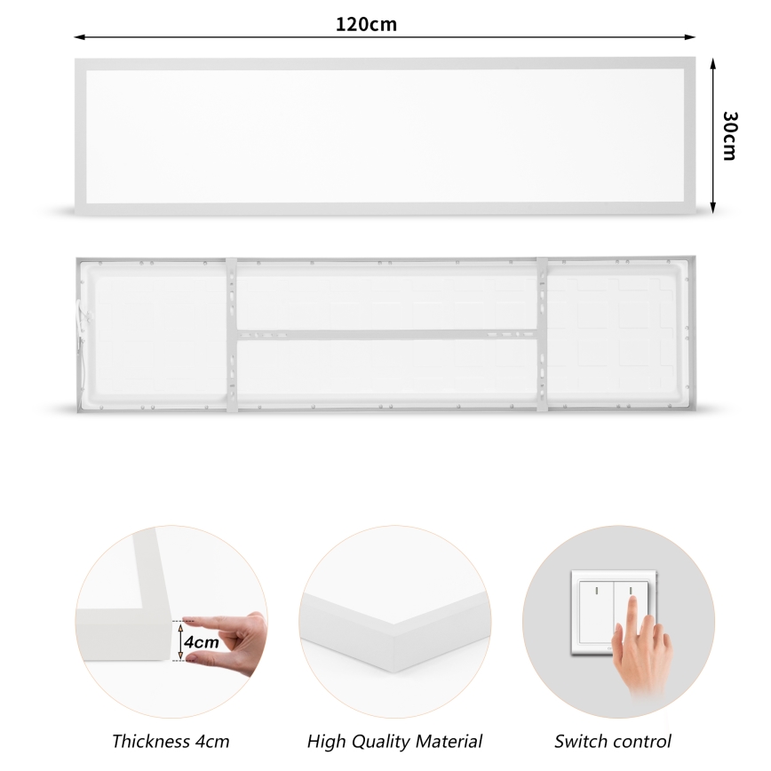 Brilagi - LED vannas istabas griestu gaismeklis FRAME LED/50W/230V 3000/4000/6000K 120x30 cm IP44 sudraba