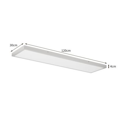 Brilagi - LED vannas istabas griestu gaismeklis FRAME LED/50W/230V 3000/4000/6000K 120x30 cm IP44 sudraba