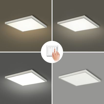 Brilagi - LED griestu gaismeklis vannas istabai FRAME LED/50W/230V 3000/4000/6000K 60x60 cm IP44 sudraba
