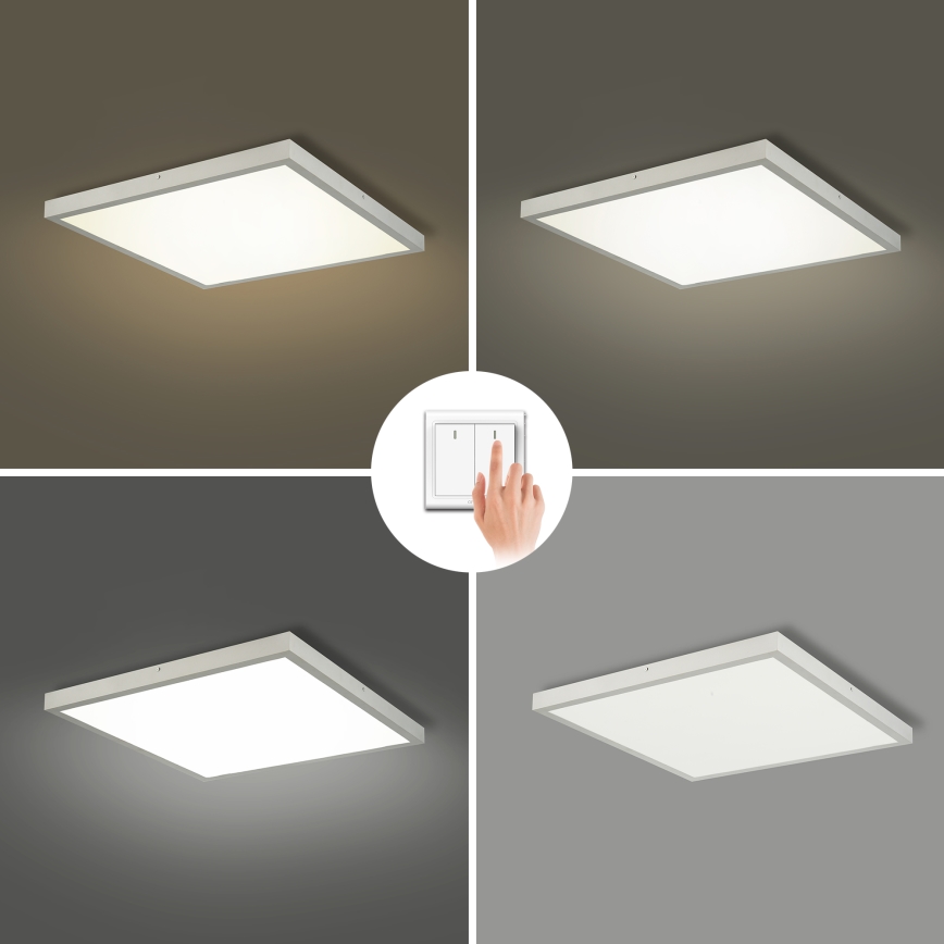 Brilagi - LED griestu gaismeklis vannas istabai FRAME LED/50W/230V 3000/4000/6000K 60x60 cm IP44 sudraba