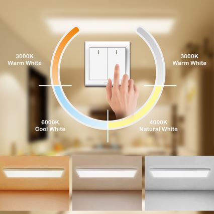 Brilagi - LED vannas istabas griestu lampa FRAME LED/50W/230V 120x30 cm 3000/4000/6000K IP44 balta