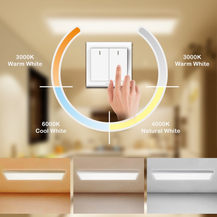 Brilagi - LED vannas istabas griestu lampa FRAME LED/50W/230V 120x30 cm 3000/4000/6000K IP44 balta
