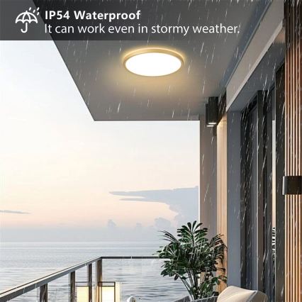 Brilagi - LED griestu lampa vannas istabai ULTRA SLIM LED/24W/230V Ø 42 cm zelta IP54