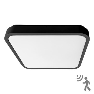 BRILAGI - LED vannas istabas griestu gaismeklis ar sensoru ZENNA LED/36W/230V 41,5x41,5 cm IP44 melns + tālvadības pults