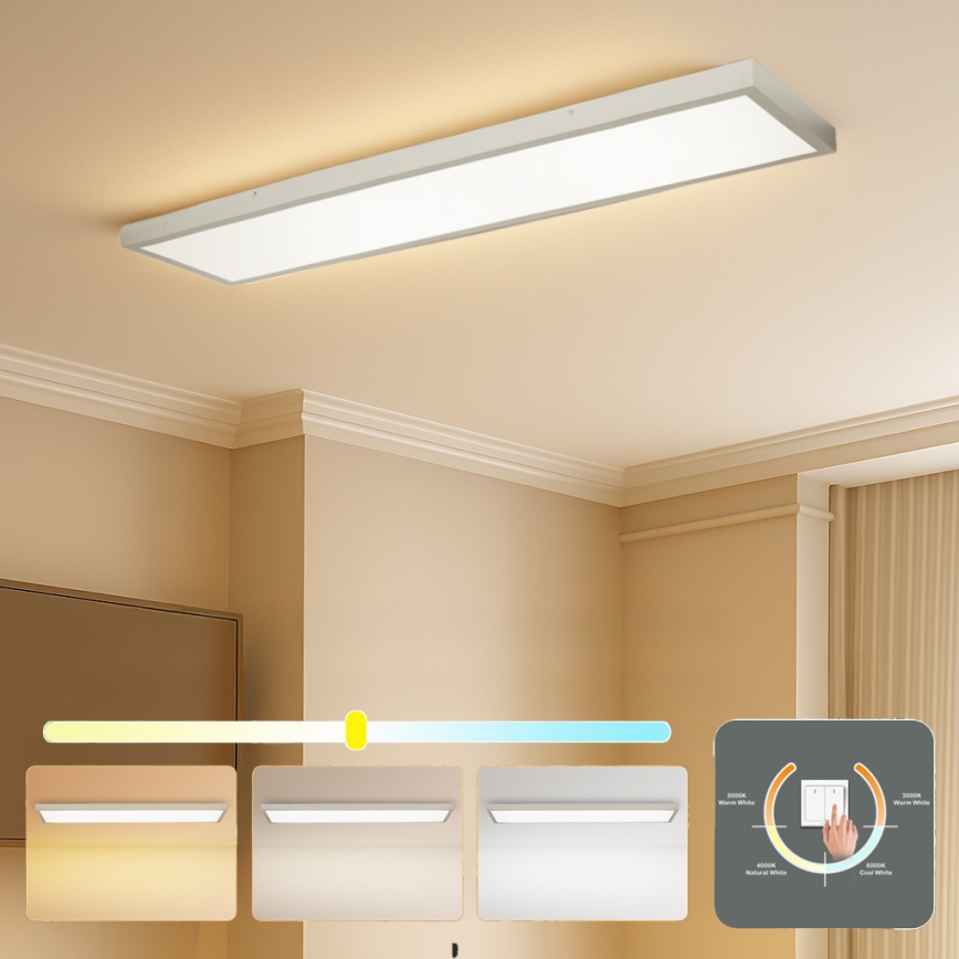 Brilagi - LED vannas istabas griestu gaismeklis FRAME LED/50W/230V 3000/4000/6000K 120x30 cm IP44 sudraba