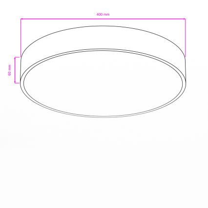 Brilagi - LED griestu gaismeklis vannas istabai POOL LED/36W/230V 3000/4000/5500K Ø 40 cm IP54 bronza