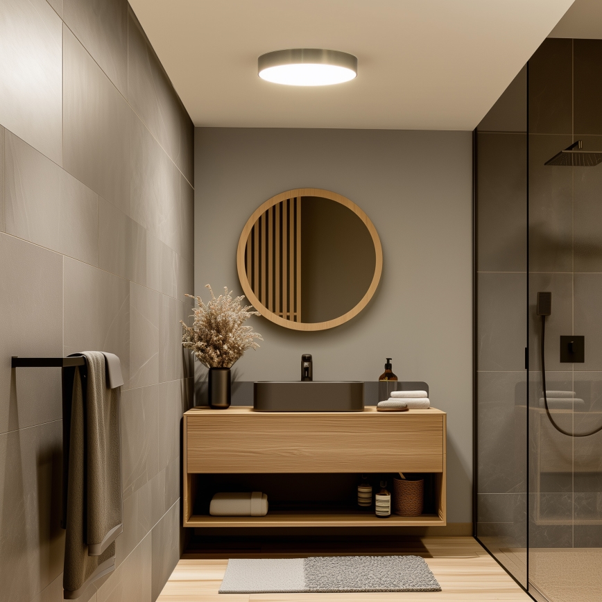 BRILAGI - LED vannasistabas griestu gaismeklis POOL LED/36W/230V 3000/4000/5500K Ø 40 cm IP54 misiņš