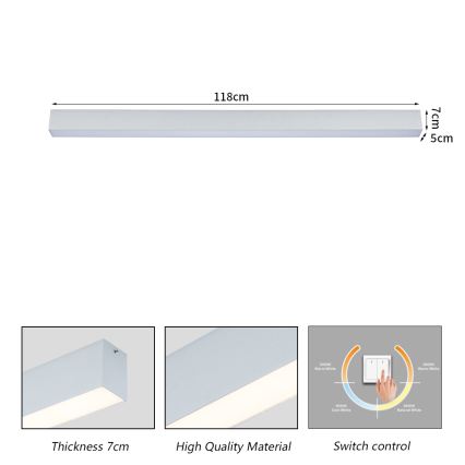 Brilagi - LED vannas istabas griestu gaismeklis SLEEKLINE LED/40W/230V 3000/4500/6000K sudraba IP44