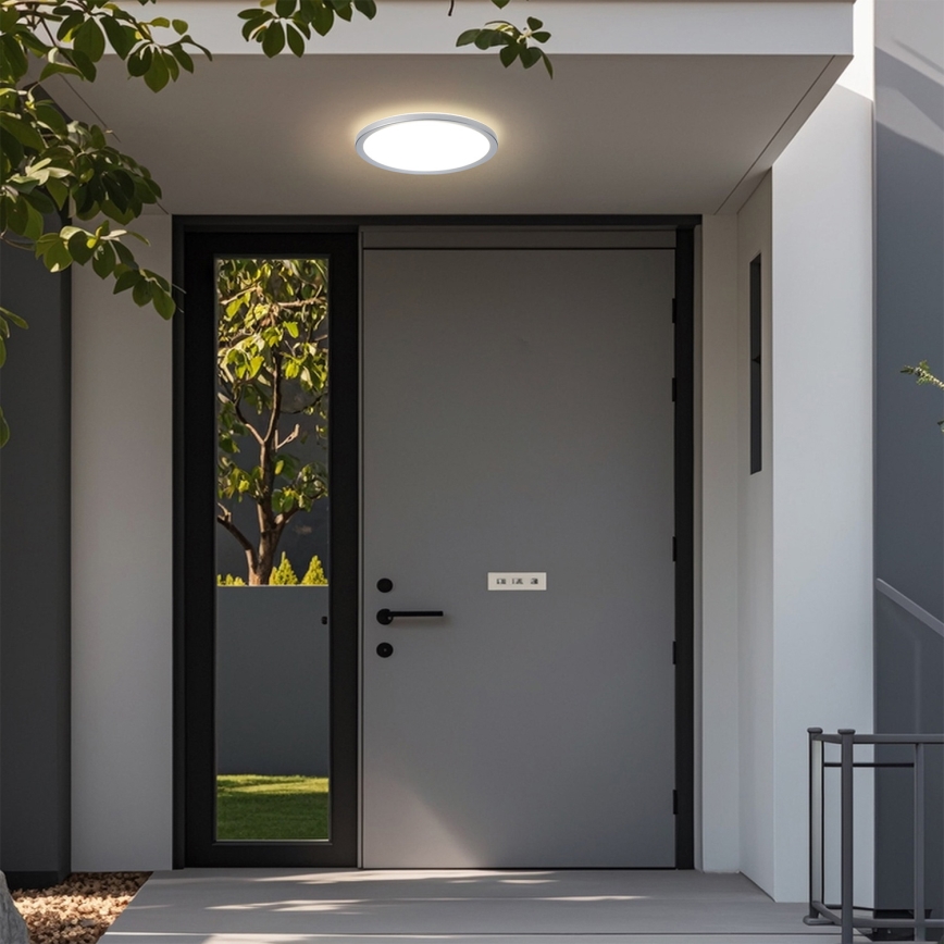 Brilagi - LED vannas istabas griestu lampa ULTRA SLIM LED/12W/230V Ø 22,5 cm sudraba IP54