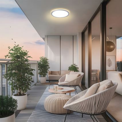 Brilagi - LED vannas istabas griestu lampa ULTRA SLIM LED/12W/230V Ø 22,5 cm sudraba IP54