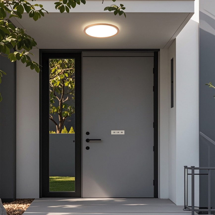 Brilagi - LED vannas istabas griestu lampa ULTRA SLIM LED/18W/230V Ø 30 cm rožu zelta IP54