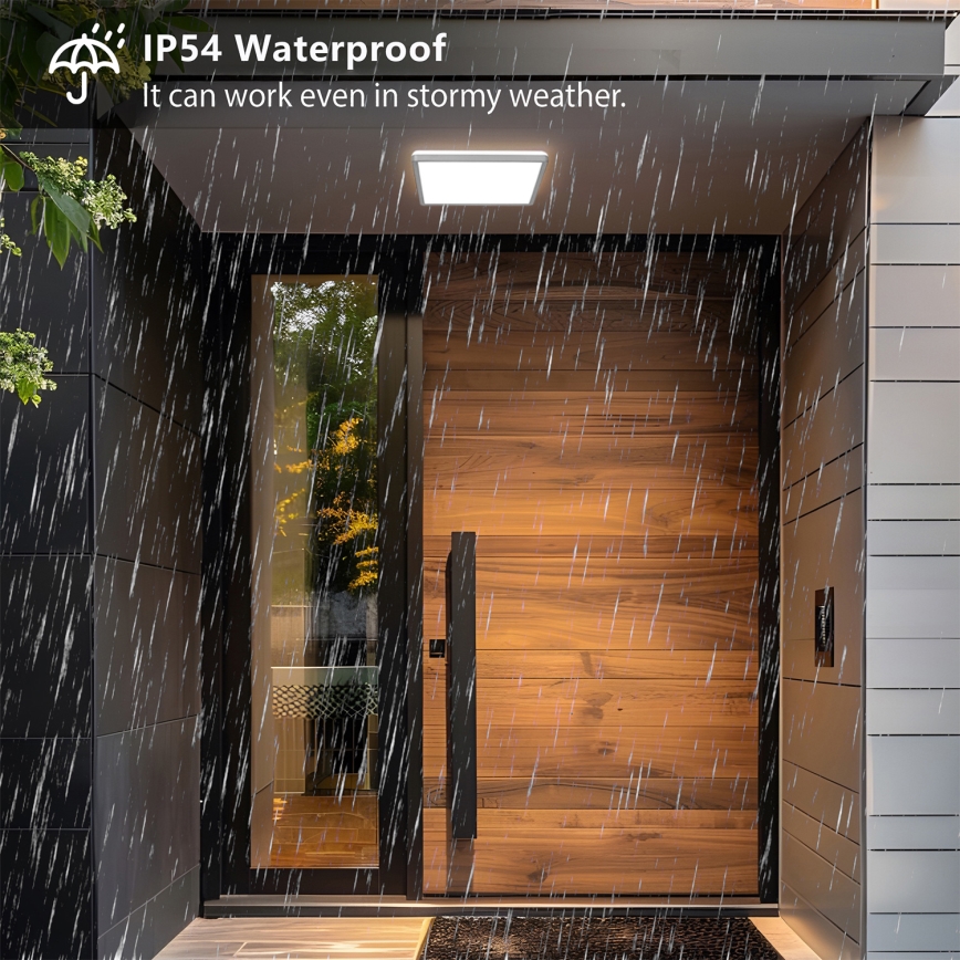 Brilagi - LED vannas istabas griestu gaismeklis ULTRA SLIM LED/24W/230V 42x42 cm sudraba IP54