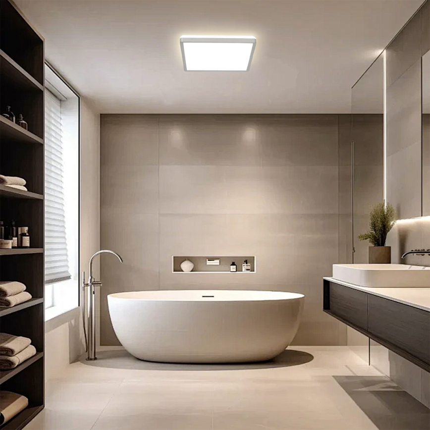 Brilagi - LED vannas istabas griestu gaismeklis ULTRA SLIM LED/24W/230V 42x42 cm sudraba IP54