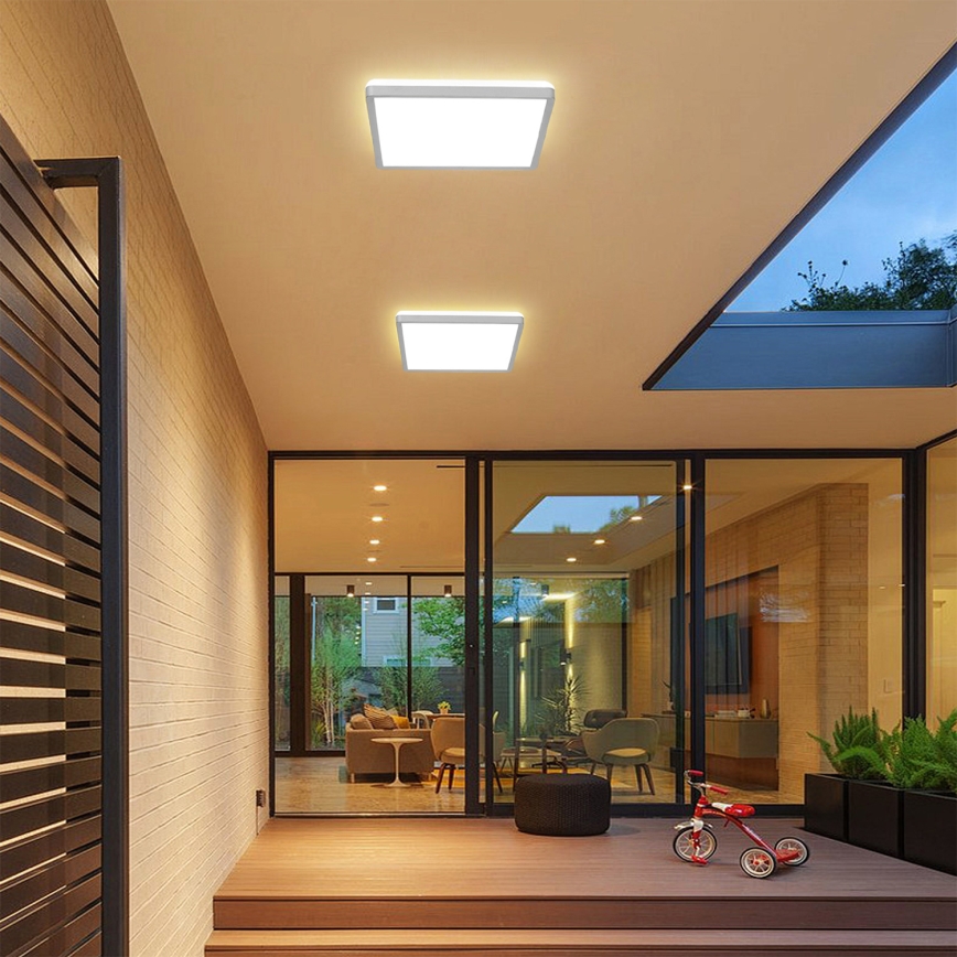 Brilagi - LED vannas istabas griestu gaismeklis ULTRA SLIM LED/24W/230V 42x42 cm sudraba IP54