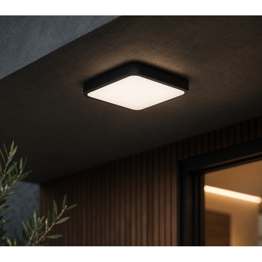 BRILAGI - LED vannas istabas griestu gaismeklis ZENNA LED/12W/230V 24x24 cm IP44 melns