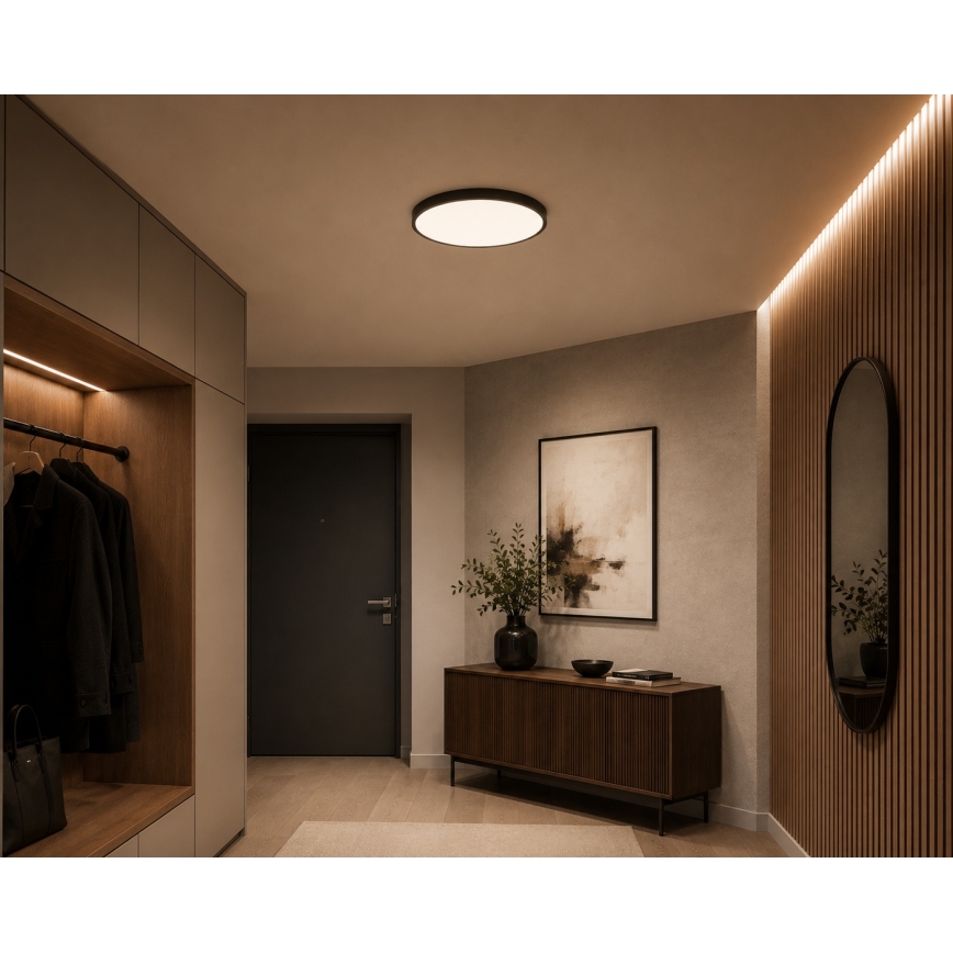 BRILAGI - LED vannasistabas griestu lampa ZENNA LED/18W/230V Ø 29,5 cm IP44 antracīts