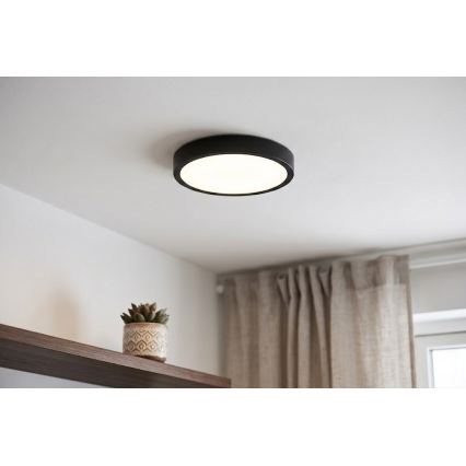 BRILAGI - LED vannas istabas griestu lampa ar sensoru ZENNA LED/12W/230V Ø 25 cm IP44 melna + tālvadība