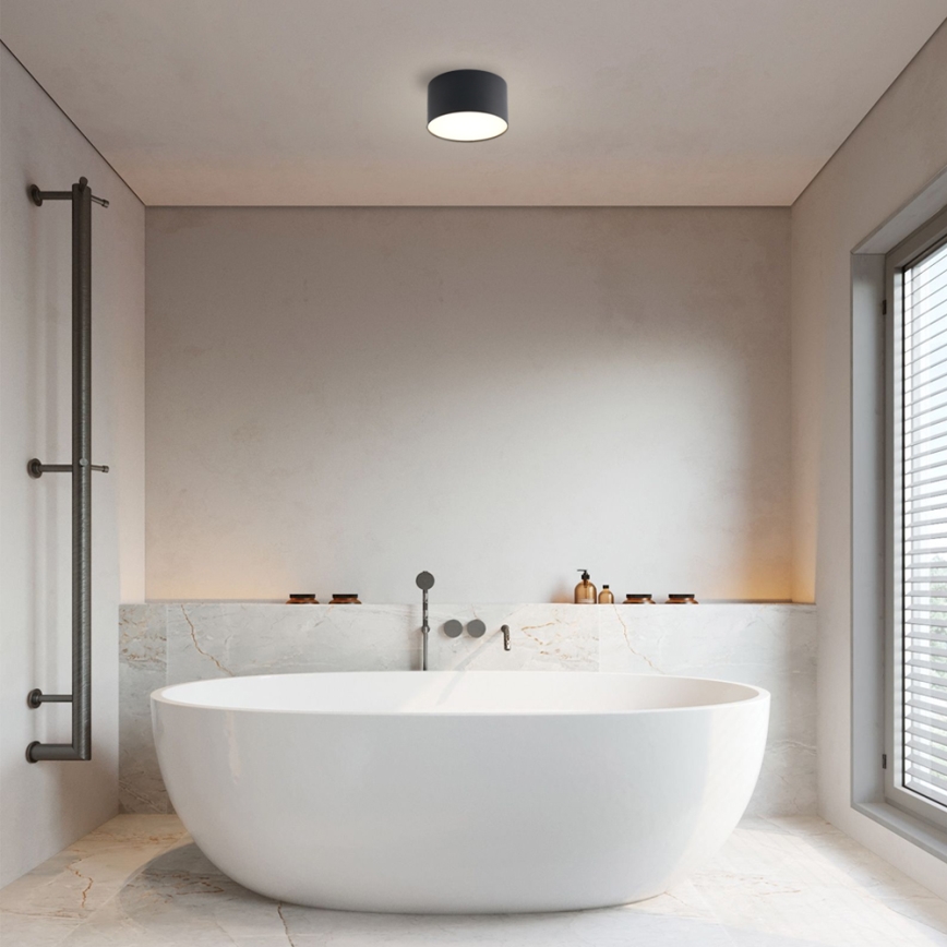 Brilagi - LED vannas istabas griestu lampa FORIS LED/9W/230V Ø 9 cm melna IP44