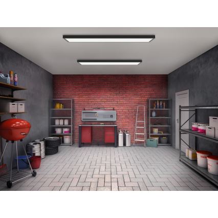 Brilagi - LED Vannas istabas griestu lampa FRAME LED/50W/230V 120x30 cm IP44 melna
