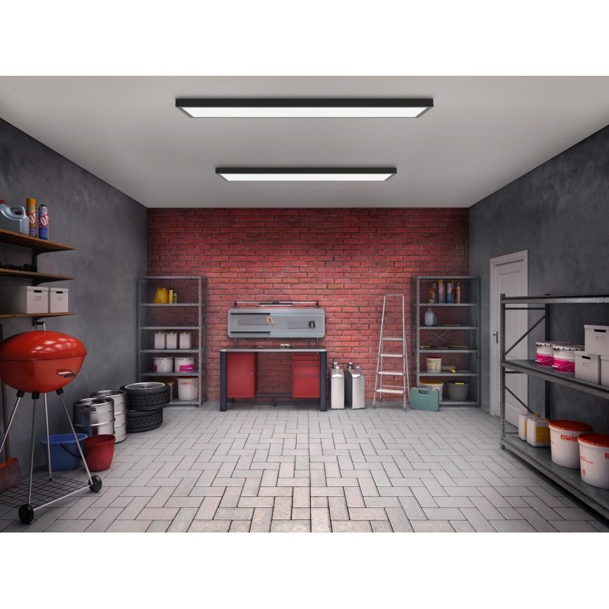 Brilagi - LED Vannas istabas griestu lampa FRAME LED/50W/230V 120x30 cm IP44 melna