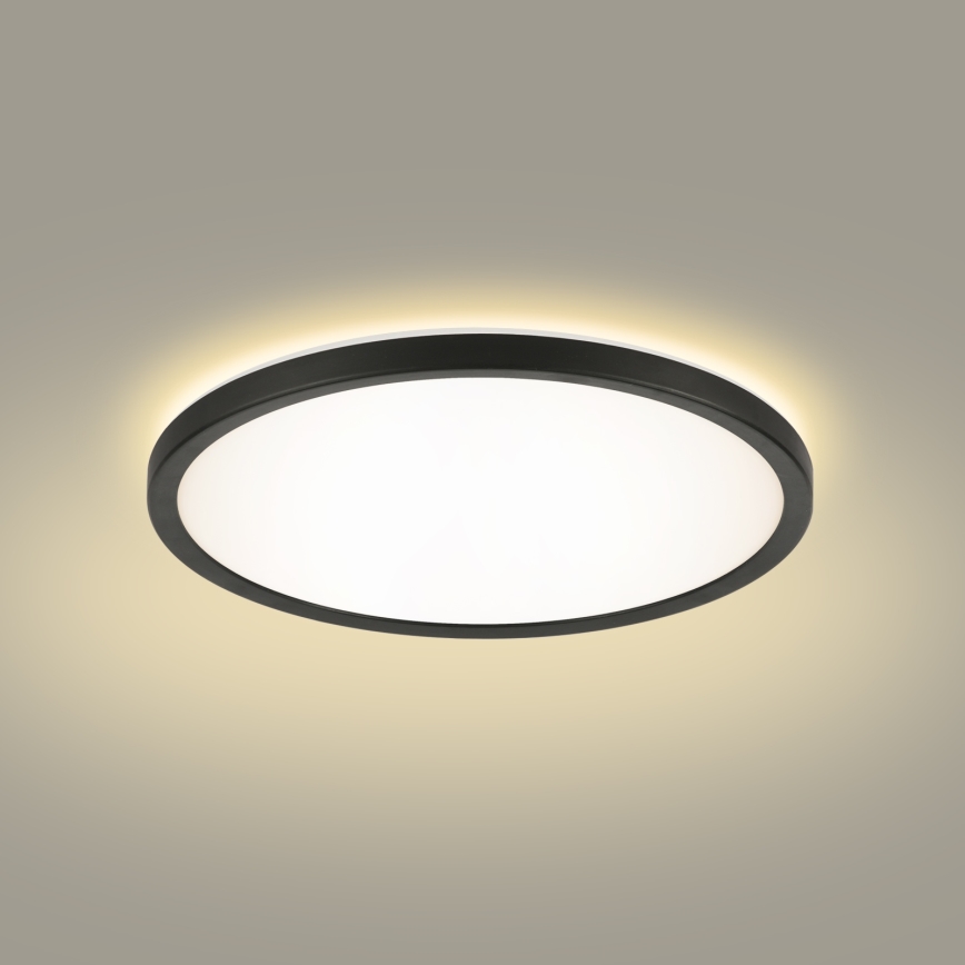 Brilagi - LED Vannas istabas griestu lampa ULTRA SLIM LED/12W/230V d. 22,5 cm melna IP54