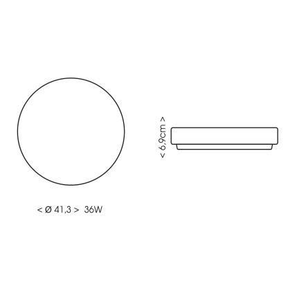 BRILAGI - LED Vannas istabas griestu gaismeklis ar sensoru ZENNA LED/36W/230V Ø 41,3 cm IP44 melns + tālvadības pults