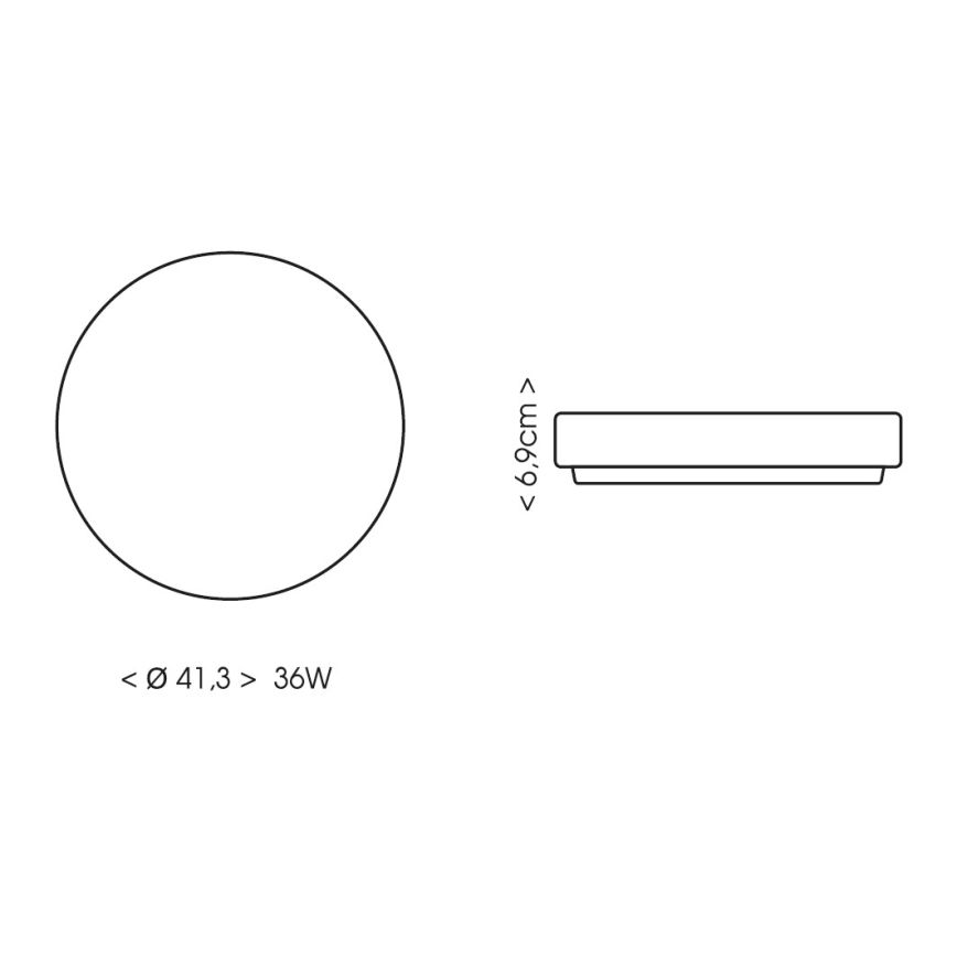 BRILAGI - LED Vannas istabas griestu gaismeklis ar sensoru ZENNA LED/36W/230V Ø 41,3 cm IP44 melns + tālvadības pults