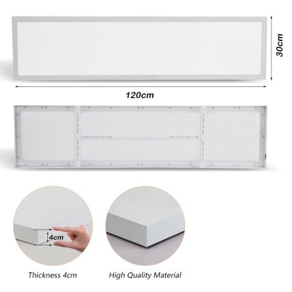 Brilagi - LED Vannas istabas griestu lampa FRAME LED/50W/230V 30x120 cm 3000/4000/6000K IP44 balta