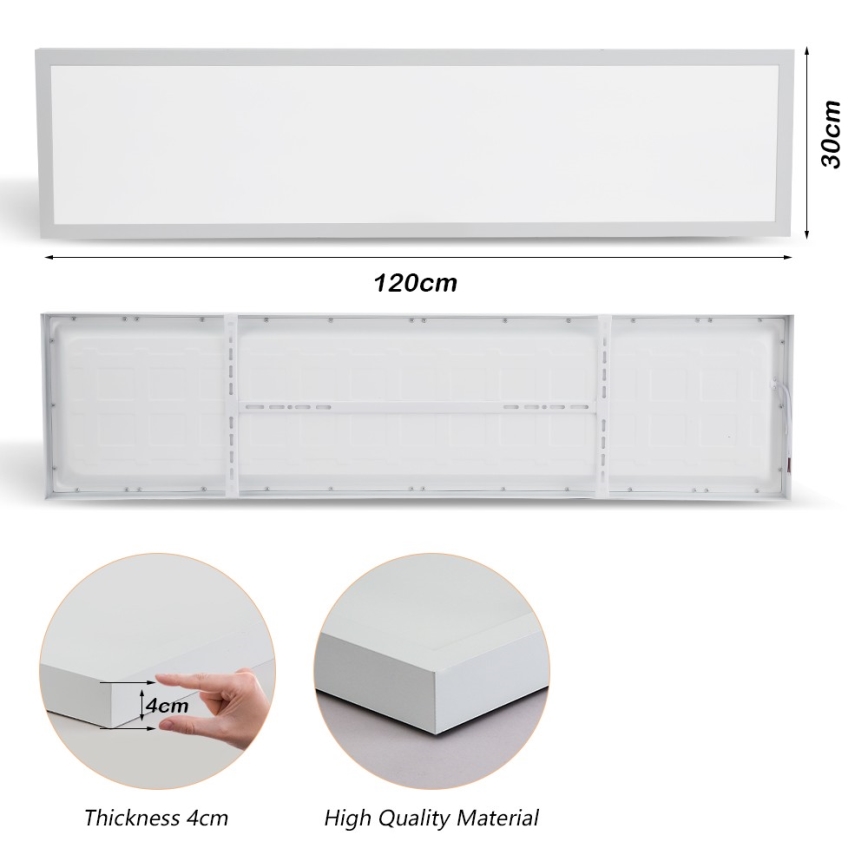 Brilagi - LED Vannas istabas griestu lampa FRAME LED/50W/230V 30x120 cm 3000/4000/6000K IP44 balta